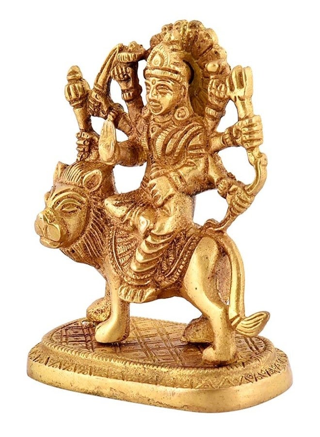 UAPAN Brass Statue Idol Murti I Pooja Poojan Temple Daily Worship 100% Brass Material (Medium, Durga Ji) - Image 3
